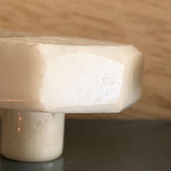 Set of 8 marble and gold stone decorative drawer pulls. Heavy, geometric - Picture 12 of 12